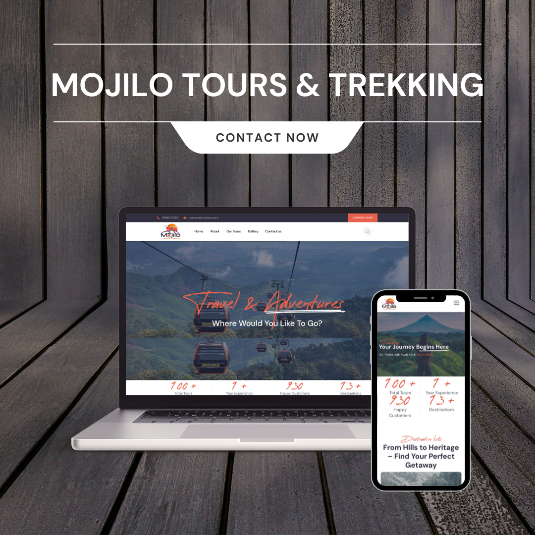 Screenshot of Mojilo Tours homepage or tour listing
