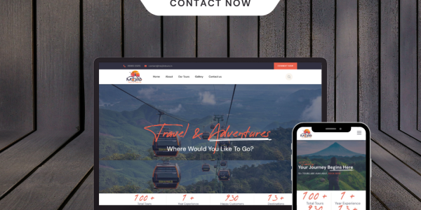 Screenshot of Mojilo Tours homepage or tour listing